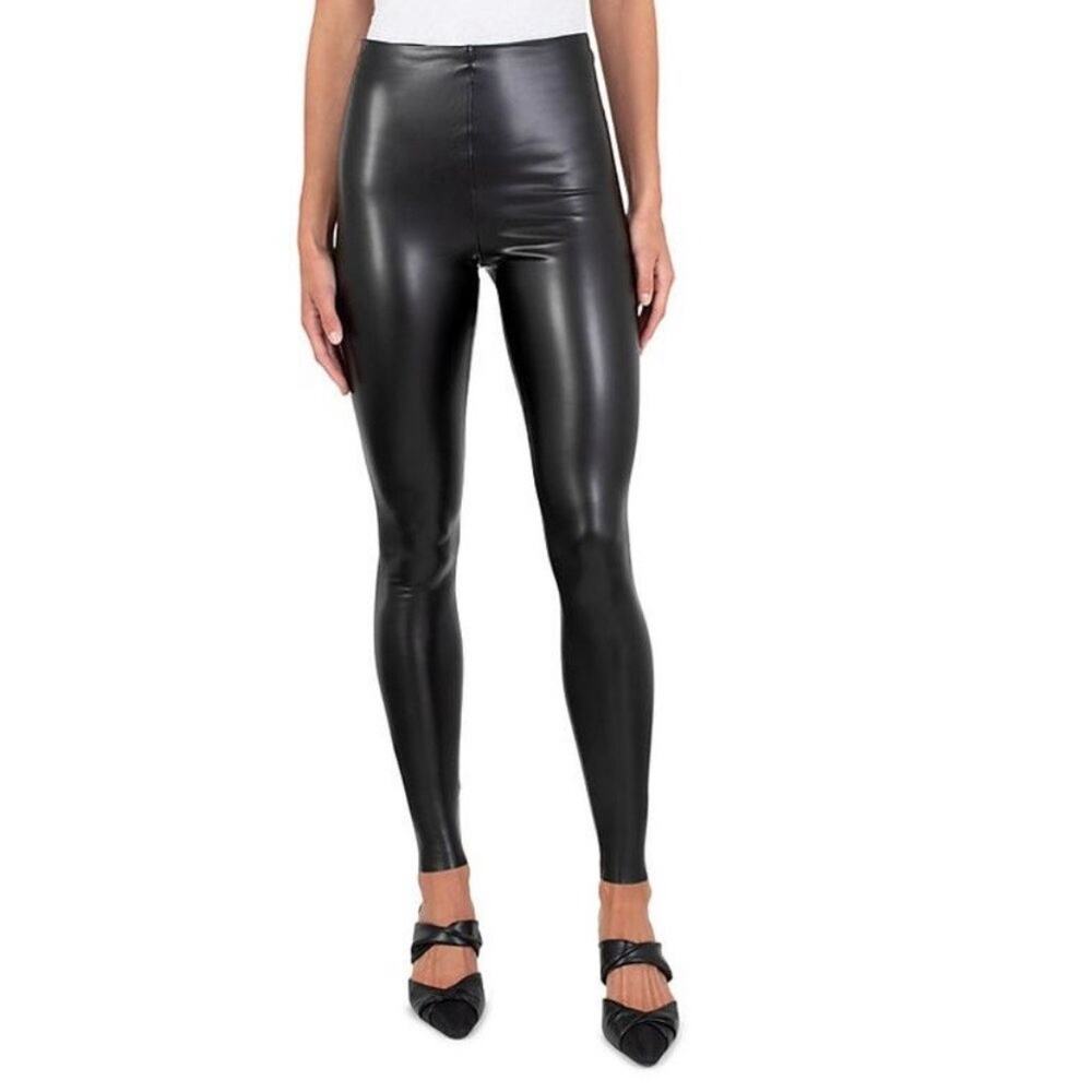 New Joie Black‎ Limited Edition Faux Leather Leggings Size Large